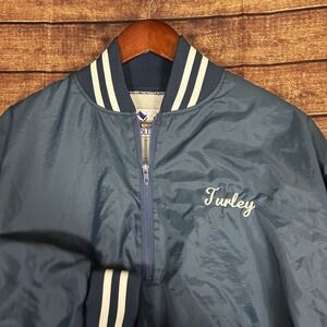 Vintage 90s Lady Beaver Softball 1/2 Zip Pullover Windbreaker Varsity L‎ USA